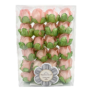 Forminha Botão de Rosa Nude 24un - Decora Doces