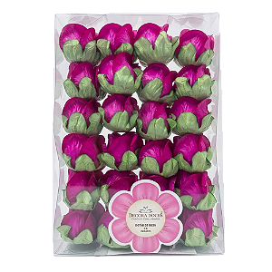 Forminha Botão de Rosa Pink 24un - Decora Doces