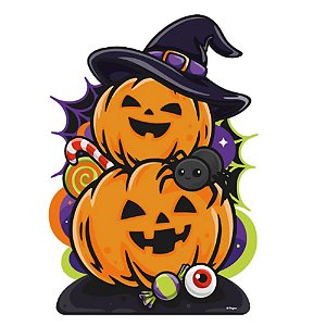 Decoração de Chão Rígida Abóbora Halloween Infantil - Regina