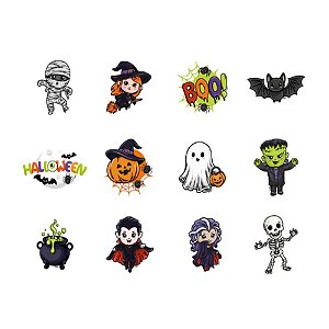 Mini Personagens Halloween Infantil 12un - Regina