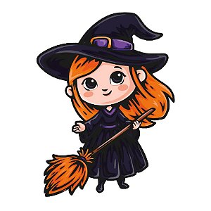 Personagem Decorativo Bruxinha Halloween Infantil - Regina
