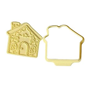 Cortador Com Carimbo Casinha Doce 2 Peças - Blue Star