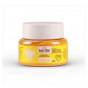 Corante Lipossolúvel Pó Amarelo 30g - Gran Chef