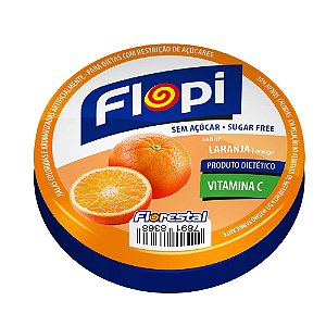 Bala Flopi Sem Açúcar Laranja 40g - Florestal