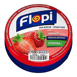 Bala Flopi Sem Açúcar Morango 40g - Florestal