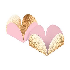 Caixeta Duo Rosa Claro e Ouro Metalizado 50un - Regina