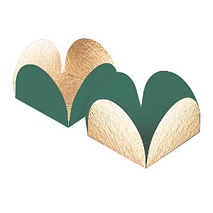 Caixeta Duo Verde e Ouro Metalizado 50un - Regina