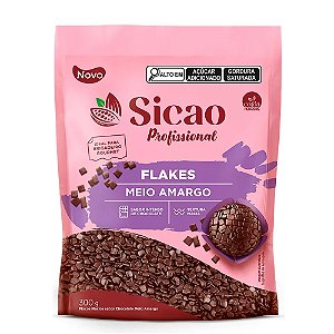 Flocos Macios Chocolate Meio Amargo 300g - Sicao