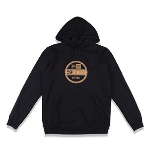 Moletom Caguru New Era Basico Sazonal Preto e Caqui