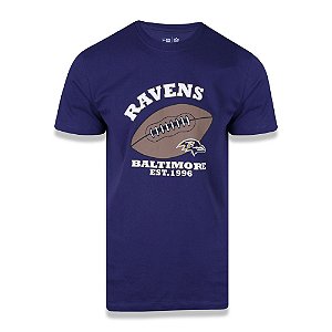 Camiseta New Era Baltimore Ravens NFL College Ball Roxo
