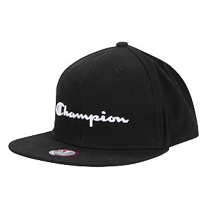 Boné Champion Aba Reta Snapback Script Hat Preto