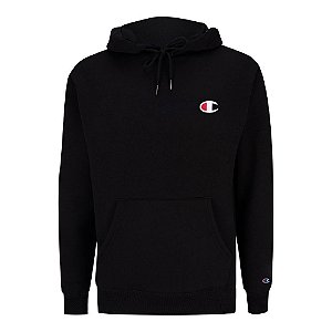 Moletom Champion Canguru Super Fleece C Patch Felt Preto