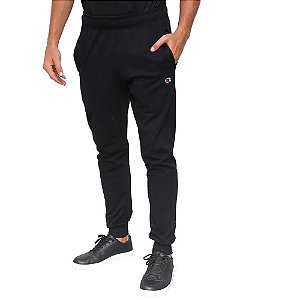 Calça Moletom Felpado Champion Logo Embroidery Color Preto