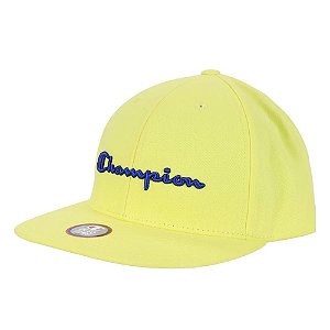 Boné Champion Snapback BB Hat Aba Reta Amarelo