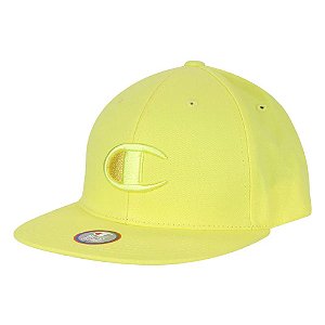 Boné Champion Snapback BB Big C Hat Aba Reta Amarelo