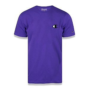 Camiseta Manga Curta Champion C Logo Ink Roxo