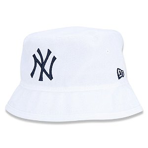 Chapéu Bucket New Era New York Yankees MLB Core Basic Branco