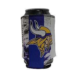 Porta Latinhas Neoprene Minnesota Vikings NFL Roxo