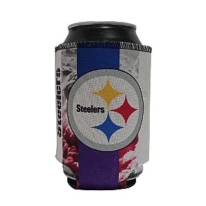 Porta Latinhas Neoprene Pittsburgh Steelers NFL Roxo