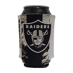 Porta Latinhas Neoprene Las Vegas Raiders NFL Preto