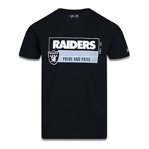 Camiseta New Era Las Vegas Raiders NFL Tech Square Preto