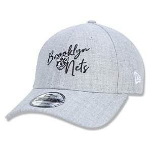 Boné New Era Brooklyn Nets 940 Core Signature Logo Cinza