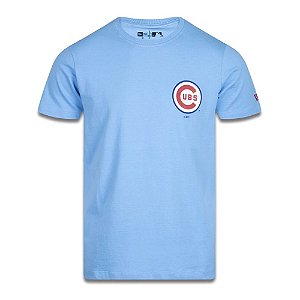 Camiseta New Era Slim Chicago Cubs MLB Have Fun Azul Claro