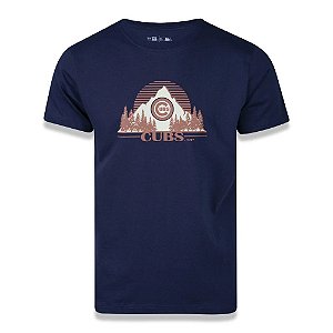 Camiseta New Era Chicago Cubs MLB Outdoor Forest Marinho