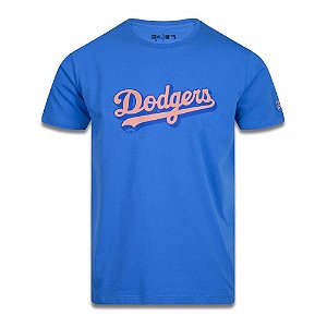 Camiseta New Era Los Angeles Dodgers MLB Fun Script Azul