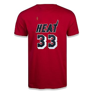 Camiseta Mitchell & Ness Miami Heat 33 Alonzo Mourning