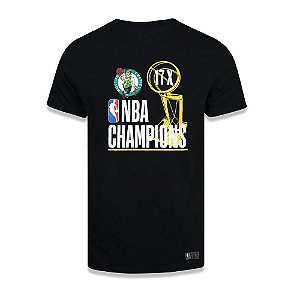 Camiseta NBA Boston Celtics Champions 17X Estampada Preto