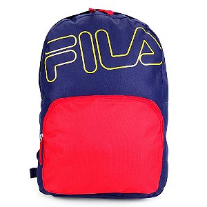 Mochila Fila Unissex Outline Azul Marinho Vermelho