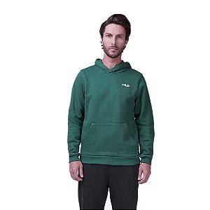 Moletom Canguru Fila com Capuz Masculino Classic Verde