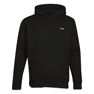 Moletom Canguru Fila com Capuz Masculino Classic Preto