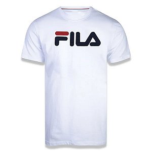 Camiseta Fila Manga Curta Masculina Letter Premium Branco