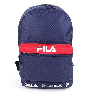 Mochila Fila Unissex Logo Azul Marinho/Vermelho