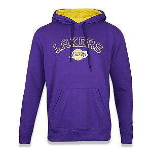 Moletom Canguru New Era Los Angeles Lakers Core College