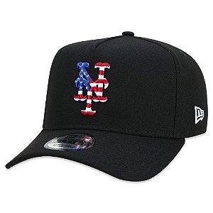 Boné New Era New York Mets 940 A-Frame USA Black