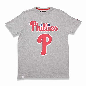 Camiseta Philadelphia Phillies Basic Cinza - New Era