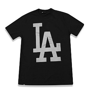Camiseta Los Angeles Dodgers Color Preto/Prata- New Era