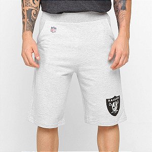 Bermuda Moletom Oakland Raiders Team Cinza NFL - New Era