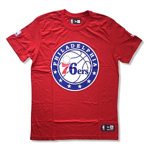 Camiseta Philadelphia 76ers NBA Basic Vermelho- New Era