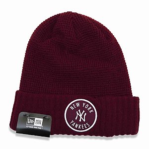 Gorro Touca New york Yankees Emblem Waffle Bordô - New Era