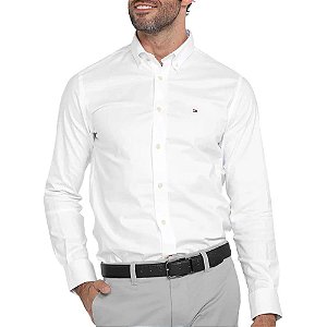 Camisa Social Tommy Hilfiger Core Stretch Slim Poplin Shirt