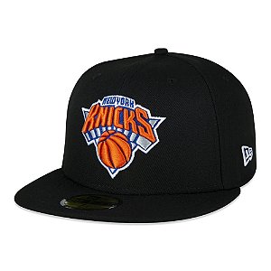 Boné New Era 5950 New York Knicks Aba Reta Preto