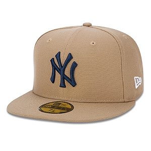 Boné New Era 5950 New York Yankees Aba Reta Caqui