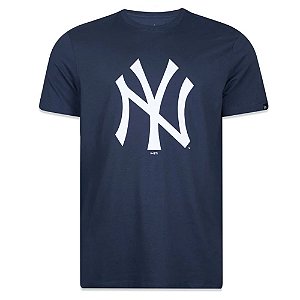 Camiseta New Era New York Yankees Basic Essentials Marinho