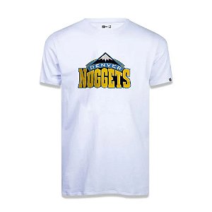 Camiseta New Era Denver Nuggets Basic Logo Branco