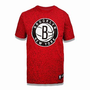 Camiseta Brooklyn Nets NBA Full Print Vermelho - New Era