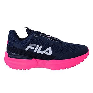 Tenis Fila Feminino Split Azul Marinho Rosa